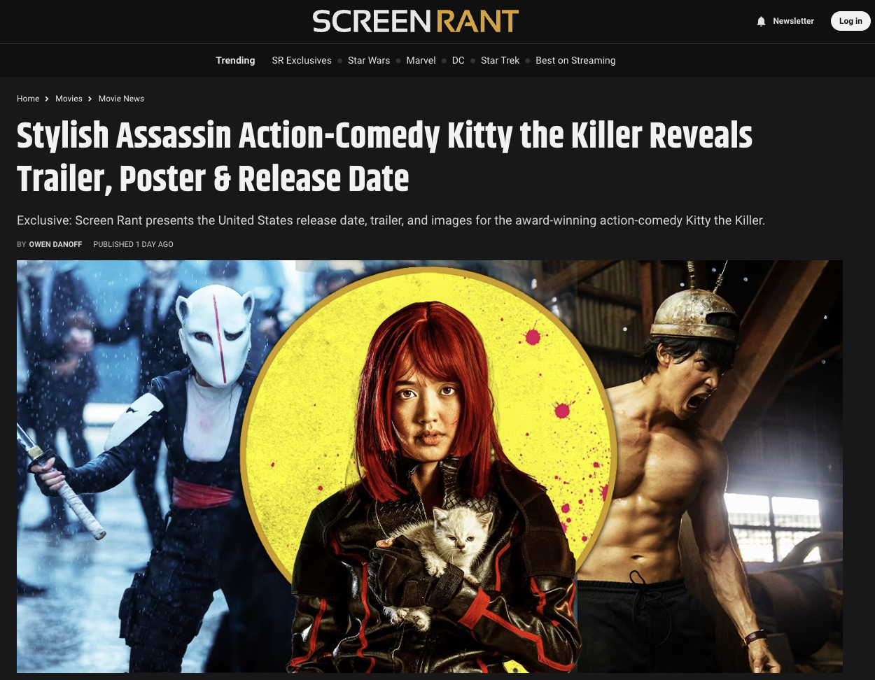 Stylish Assassin Action-Comedy Kitty the Killer Reveals Trailer, Poster & Release Date